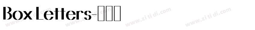 Box Letters字体转换